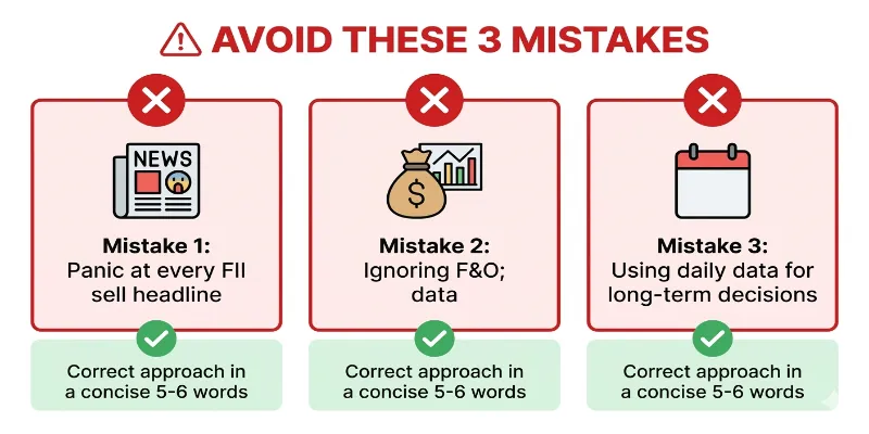 common mistakes using FII DII data trading India