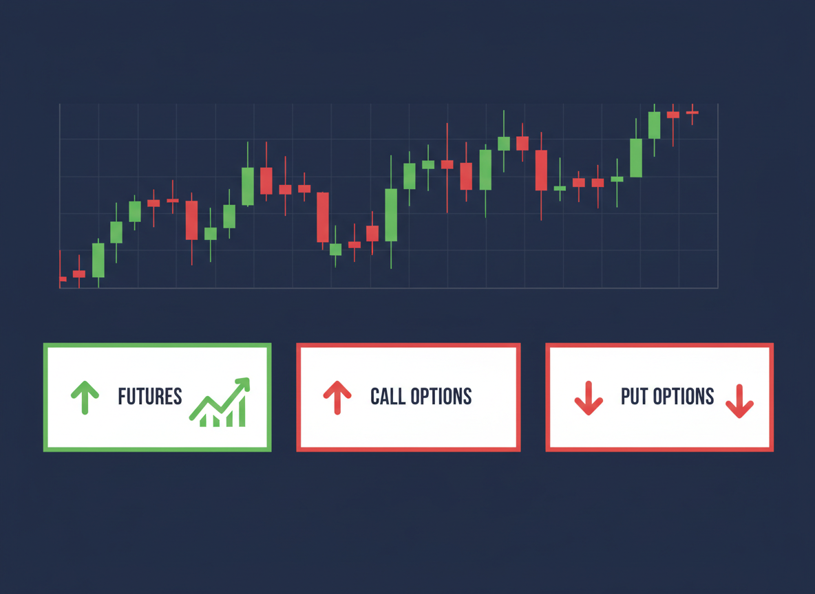 FII and DII F&O activity dashboard showing index futures, call options and put options positions